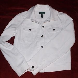NWT Ralph Lauren White Denim Jacket